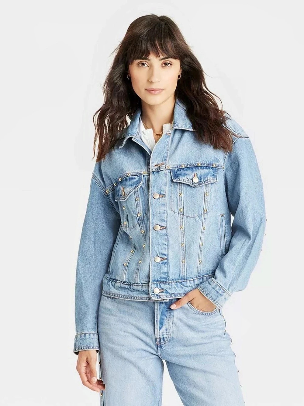 NWOT Universal Threads Studded Denim Jacket